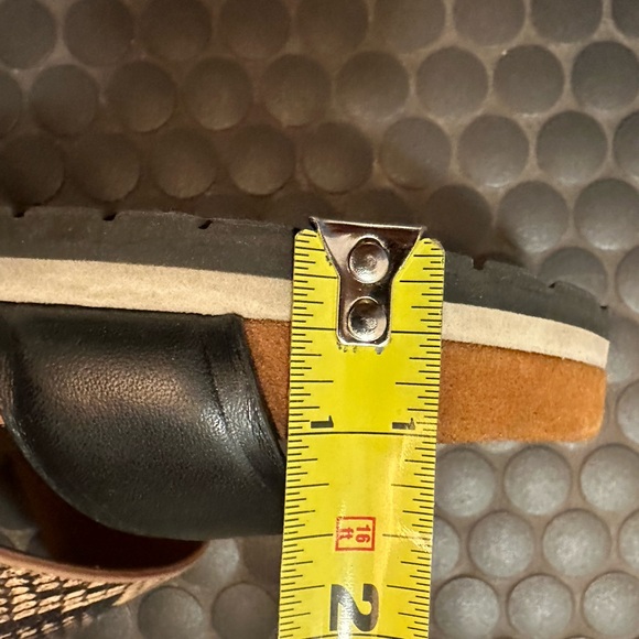 Vince Leather Slide Sandals Black Tan & Snakeskin Pattern Size 6.5/EUR 36.5 - Picture 6 of 6